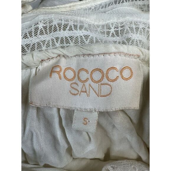 ROCOCO SAND Long Dress Off White Straps Embroidery Maxi S - Picture 15 of 16